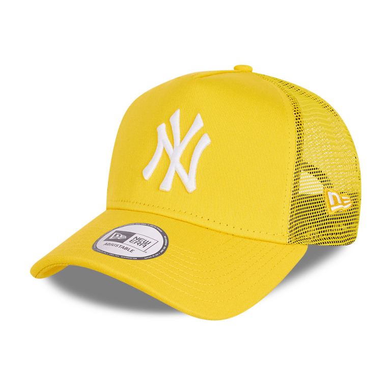 Gorras New Era Mlb Amarillos - New York Yankees Tonal Mesh Youth A-Frame Trucker 05461KJGY